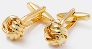 OwnOnly Gold Knot Cufflinks: US$29.