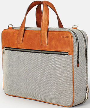 Jack Spade Oxford Leather Landon Travel Brief: US$498.