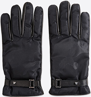 Valentino Jacquard men's camouflage gloves: US$545.