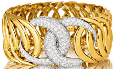 Verdura Double Crescent Bracelet - Gold & Diamond: US$72,500.
