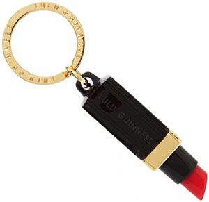 Lulu Guinness Black Perspex Lipstick Key Ring: US$75.