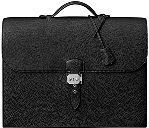 Hermès Sac à Dépêches briefcase in black Togo calfskin: US$8,450.