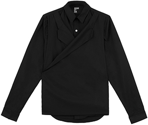 Hood By Air Button down women's shirt cut in 100% Cotton with Blazer Front detailing, and concealed magnetic closures: US$516.
