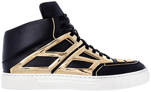Alejandro Ingelmo Tron Black/Gold Glove Leather Women's Sneaker: US$339.