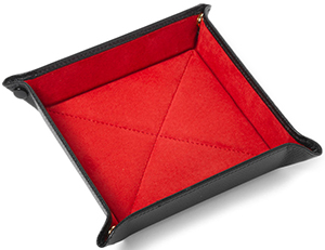 Turnbull & Asser Square Leather Travel Tray in Black: €115.