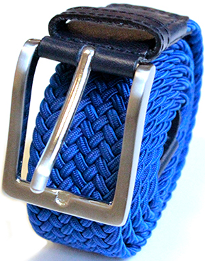 Timothy Everest Blue Woven Men's Belt with Leather Trim: £59.