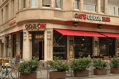 Café Odeon, Limmatquai 2, 8001 Zurich.