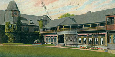 Newport Casino (Postcard, North Wing of Newport Casino, taken from Horseshoe Courtyard, circa 1900), 186-202 Bellevue Avenue, Newport, RI 02840, U.S.A.