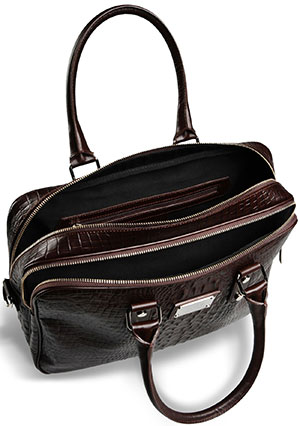 Just Cavalli Crocodile print, Zip closure, Solid color, Internal pockets, Removable shoulder strap Men's Briefcase: US$990.