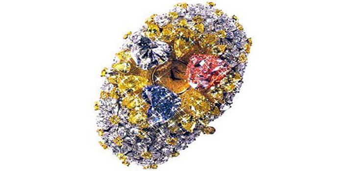 Chopard 201 Carat Watch featuring 874 diamonds in a variety of shapes, sizes and colours. The watch sold for US$25 million in early 2000 making it the most expensive watch in the world.