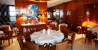 Cipriani Restaurant, Le Mirabeau, 1 Avenue Princesse Grace.
