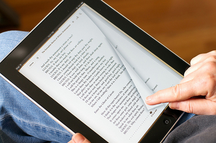E-book tablet.