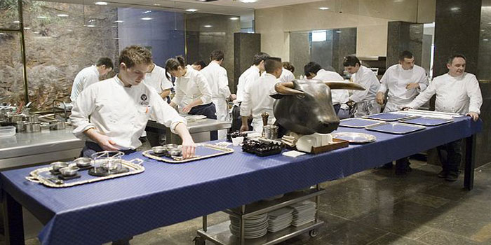 The kitchen at the now (as of July 30, 2011) closed legendary El Bulli restaurant, Roses, Catalonia, Spain.