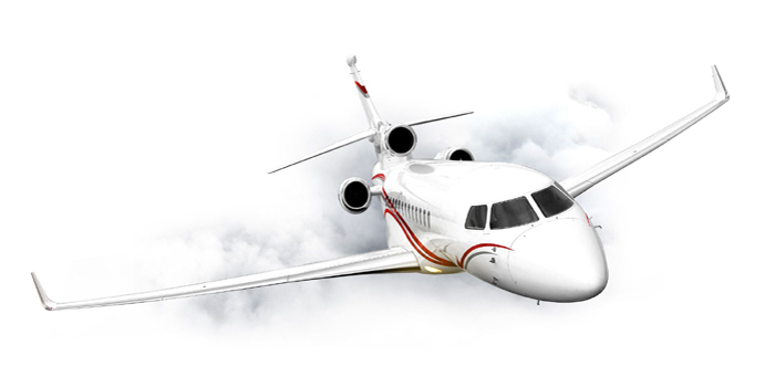 Falcon 7X - 'The Benchmark for the 21st Century Business Jet'.