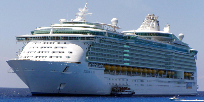 MS Freedom of the Seas is a cruise ship operated by Royal Caribbean International. It is the fourth largest cruise ship in the world, and can accommodate 3,634 passengers and 1,300 crew on fifteen passenger decks.