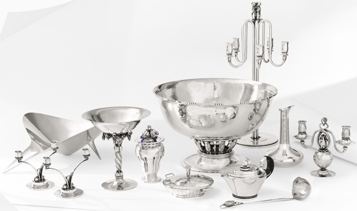 Georg Jensen silverware.