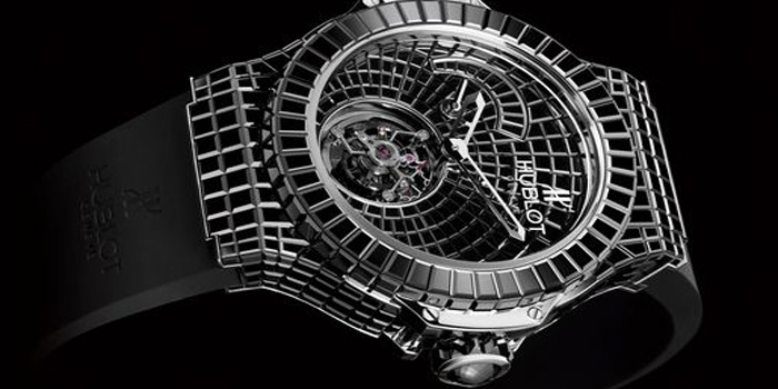 World's Most Expensive Watch #24: Hublot One Million $ Black Caviar Bang Watch. 550 diamonds are all over the watch, with a total of 34.5 carats. Won the Grand Prix d'Horlogerie de Genève prize for jewelery watch of the year 2009.