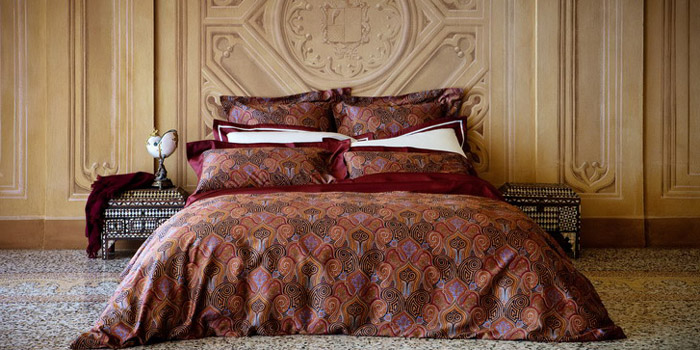 Luxury bed linen.