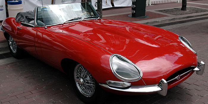 1963 Jaguar XK-E Roadster. Probably the most beautiful car ever made.