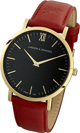 Larsson & Jennings Red Läder wrist watch: £205.