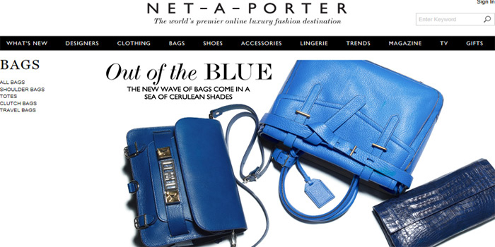 Net-A-Porter online store.