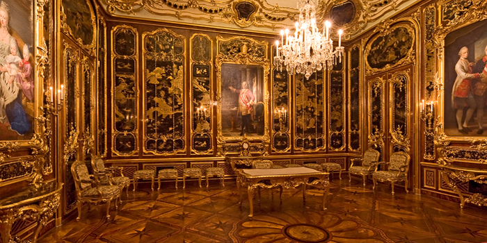 The vieux laque room at Schönbrunn Palace, Schönbrunner Schloßstraße 47, 1130 Vienna, Austria.