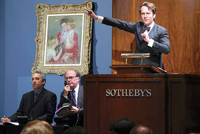 Art auction at Sotheby's, 34-35 New Bond Street, London W1A 2AA, England, U.K.