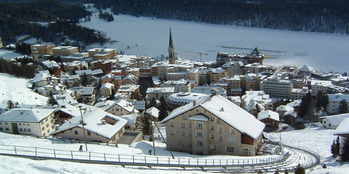 St. Moritz in the winter.