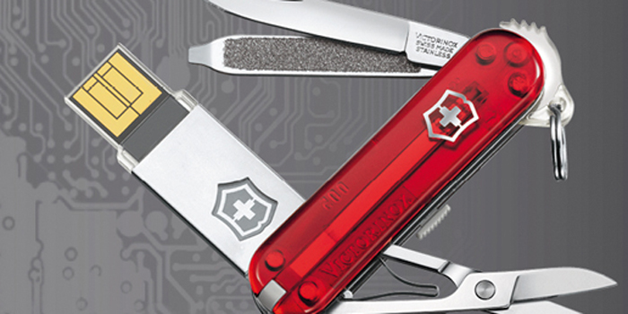 Victorinox Swiss Army Knife with 32GB USB storage.