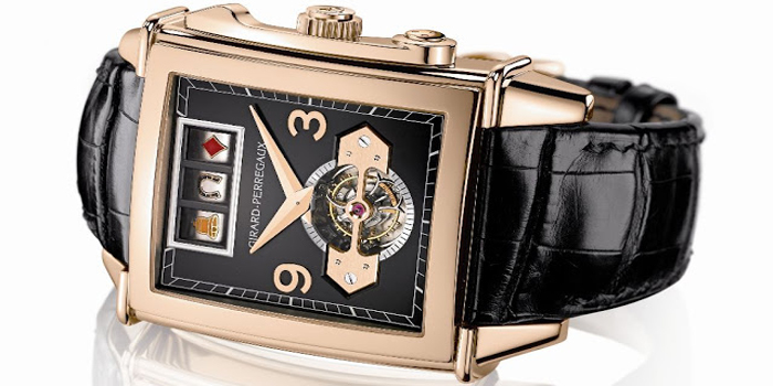 World's Most Expensive Watch #33: Girard-Perregaux Vintage 1945 Jackpot Tourbillion. Jewels: 38. Power reserve: min. 96 hours. Price: US$625,000.