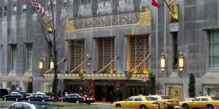 The Waldorf Astoria, 301 Park Avenue, New York City, NY 10022, U.S.A.