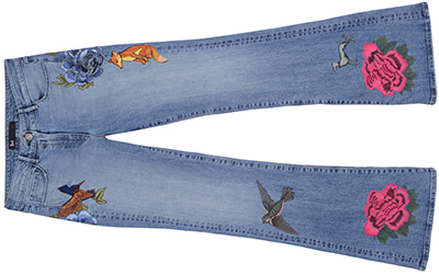 3×1 W25 Embroidered Bell Bottom Emi women's jean: US$625.