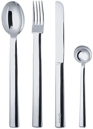 Alessi Cutlery set. 24 pieces. Rundes Modell: US$780.