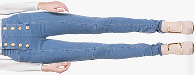 Balmain Stretch Cotton Denim Sailor Pants: 865.