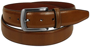 Thomas Bird Men's Designer Italian Leather Belt in Tan Calf: £50.