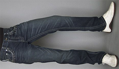 Key Closet Dragon & Cross Pocket in Deep Sky men's jeans: US$1,100.