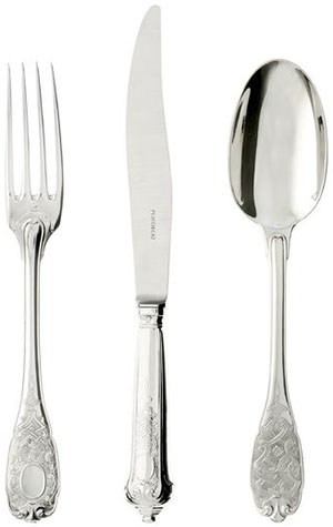 Puiforcat Elysée cutlery, silver sterling.