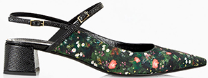 Erdem Aerin Flat Sandal Midnight Daisy women's shoe: £485.