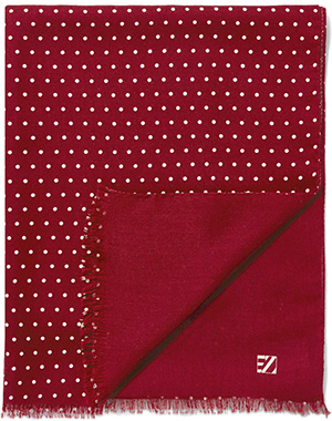Ermenegildo Zegna Wool/Silk/Cashmere Polka Dot men's Scarf: £255.