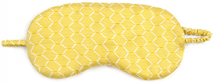 Asceno Nugget Gold Tile Printed women's silk eye mask: £35.