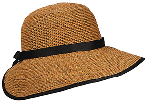 Fashionable Hats Callanan CR209 Crocheted Raffia Facesaver Wide Brim Hat: US$80.