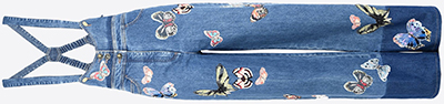 Valentino Garavani Embroidered Denim Bib Women's Overalls: US$4,590.