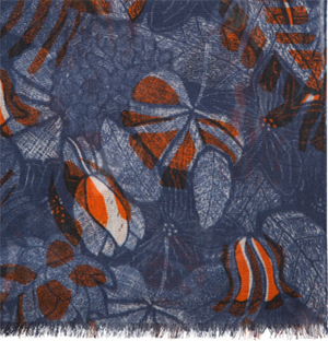 Maison Kitsuné Printed 'Hibiscus' scarf: €150.