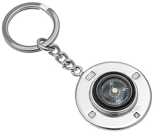 Philip Kydd Sterling Silver Compass Design Key Fob 307.