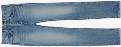 Yves Saint Laurent women's denim pants original 80's relaxed fit jean in 80's light blue denim: US$890.