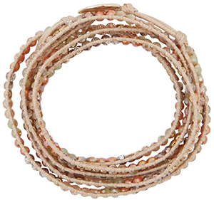 The Little Market Stone + Crystal Wrap Bracelet - Sand: US$54.