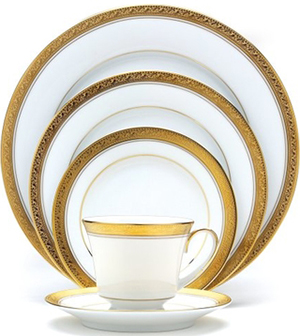 Noritake Crestwood Gold porcelain.