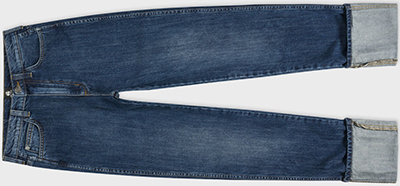 Paul Smith Women's Japanese Mid-Wash Turn-Up Jeans: 330.