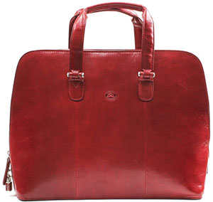 Tony Perotti Women's Italian Bull Leather Italian Bull Leather Classic Zip-Around Leather Business Tote Bag: US$315.