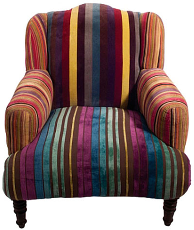 Plümo Velvet Stripe chair.
